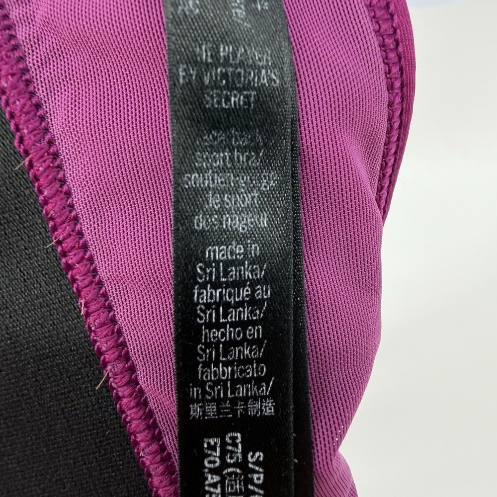 Victoria Sport Racerback Sports Bra Pink Purple Logo Medium Support Size S - Picture 5 of 7